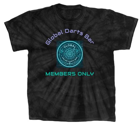 Get your Darts Bar Gear, a Black Classic Tie Dye Tee