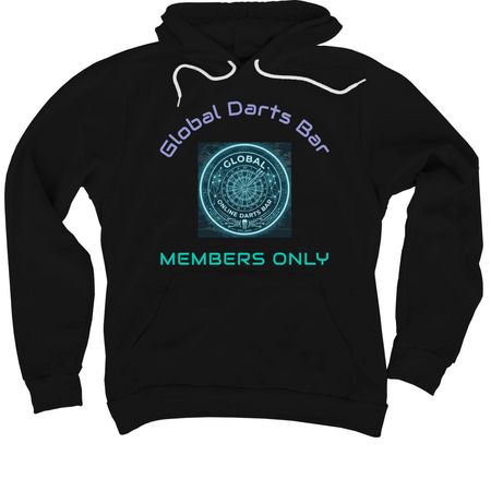 Get your Darts Bar Gear, a Black Premium Pullover Hoodie