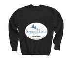 Spruce ledge ROUND 3, a Black Youth Crewneck Sweatshirt (back-view)
