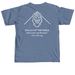 Peace Love Farm Family, a Blue Jean Comfort Colors Unisex Tee (back-view)