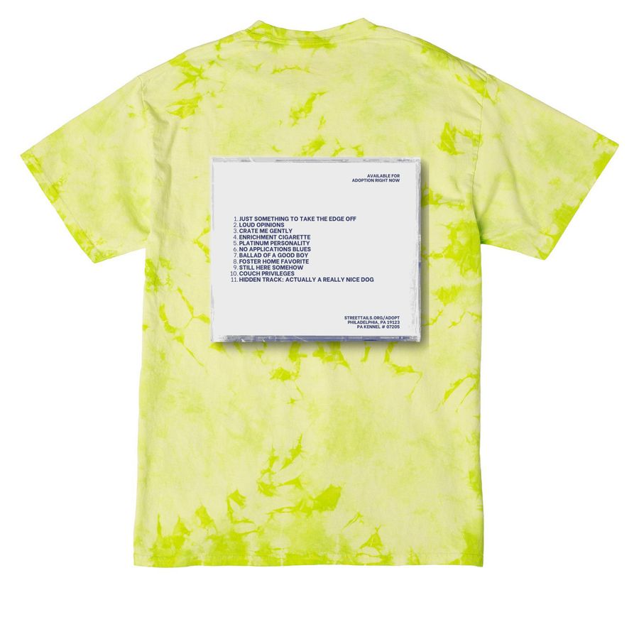 Help Ludwig Find His Way Home, a Lemon Lime Crystal Tie Dye Tee (back-view)