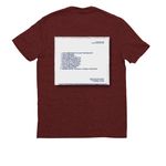 Help Ludwig Find His Way Home, a Vino Red Allmade Eco Triblend Unisex Tee (back-view)