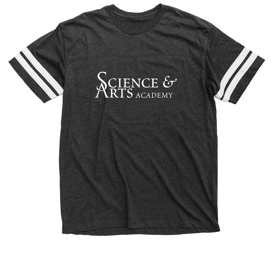 SAA Logo | Football Tee | Adult, a Vintage Smoke / White Football Jersey Tee