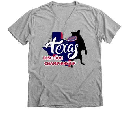 2026 Texas Disc Dog Championship, a Athletic Heather Premium V-Neck Tee