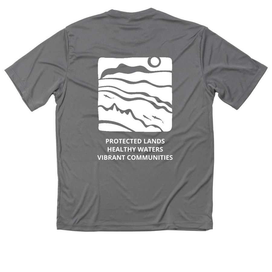 PRLT Performance T-Shirt, a Grey Concrete Classic Performance Tee (back-view)