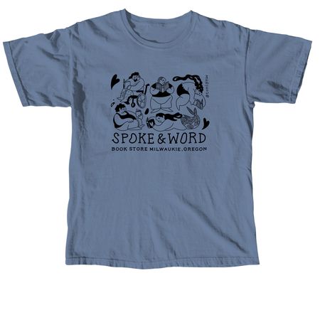 Spoke & Word Books Reading Community Merch, a Blue Jean Comfort Colors Unisex Tee