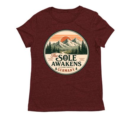 The Sole Awakens Germany&nbsp;, a Vino Red Allmade Eco Triblend Women?s Tee