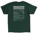 Nutrition Facts: Foster Animal Parent, a Forest Green Classic Unisex Tee (back-view)