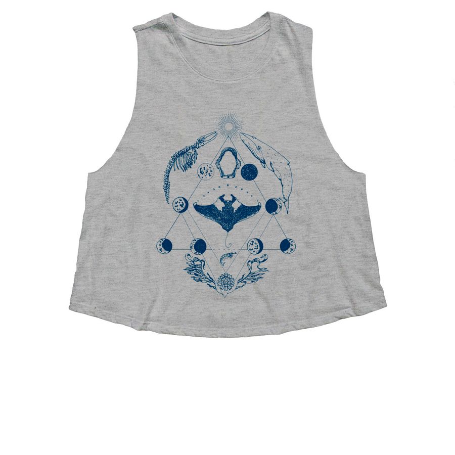 Sunlight Athletic Tanks II, a Athletic Heather Women's Cropped Racerback Tank