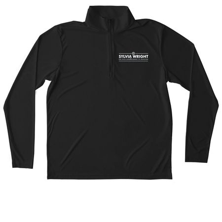 Sylvia Wright Pullover, a Black Unisex Performance Quarter Zip Pullover