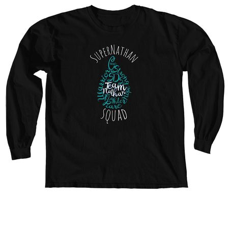 Supernathan Squad&nbsp;, a Black Comfort Colors Long Sleeve Tee