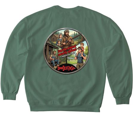 Dad the original security system, a Military Green Softstyle Crewneck Sweatshirt