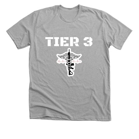 Tier 3, a Athletic Heather Premium Unisex Tee