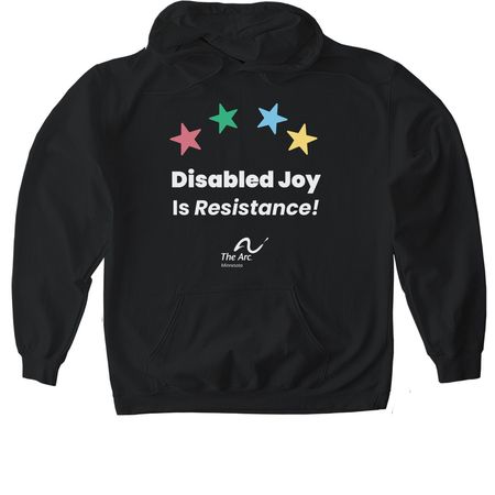 Disability Pride 26 Shirts 2, a Black Gildan Softstyle Pullover Hoodie