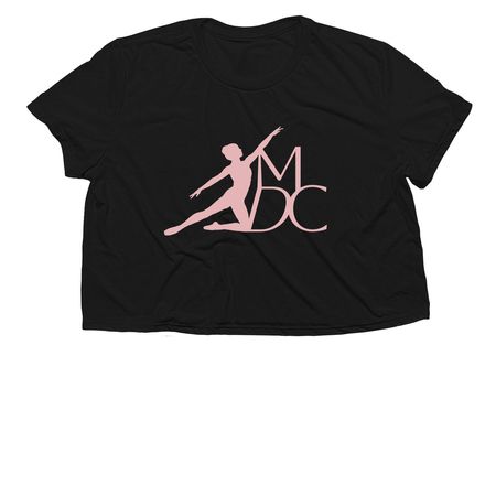 MDC&nbsp;, a Black Women?s Flowy Cropped Tee