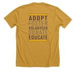 Limited Edition 2026 GMSP Fall Logo, a Heather Mustard Premium Unisex Tee (back-view)