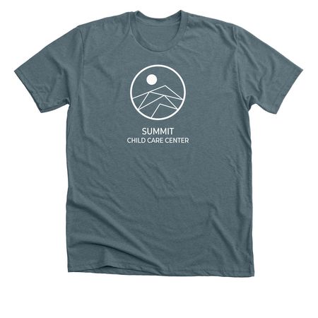 Summit Child Care Center Shirt, a Heather Slate Premium Unisex Tee