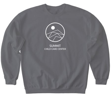 Summit Child Care Center Shirt, a Charcoal Softstyle Crewneck Sweatshirt