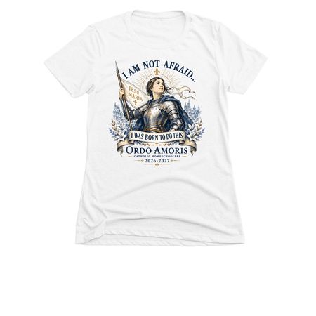 Ordo Amoris Tshirts, a White Women's Slim Fit Tee