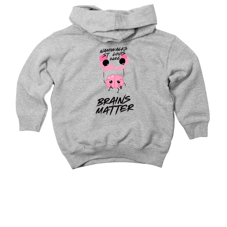 Brains Matter for Little Ones Too!&nbsp;, a Heather Toddler Pullover Hoodie (back-view)