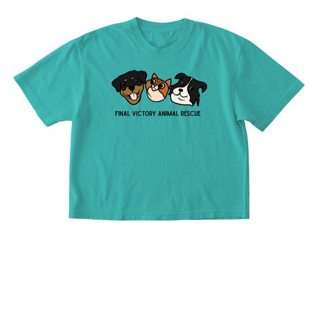 Faces of Final Victory, a Chalky Mint Comfort Colors Boxy Tee