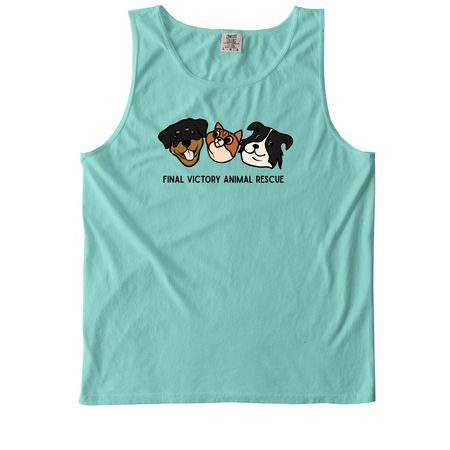 Faces of Final Victory, a Chalky Mint Comfort Colors Tank Top
