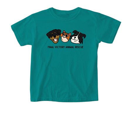 Faces of Final Victory, a Seafoam Comfort Colors Youth Tee