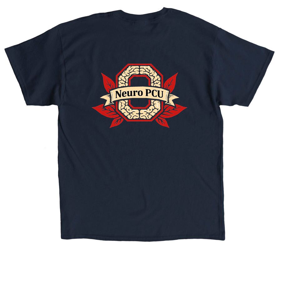 Neuro PCU, a Navy Classic Unisex Tee (back-view)