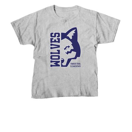 Navy 'Wolves' Shirt, a Sport Grey Youth Unisex Tee