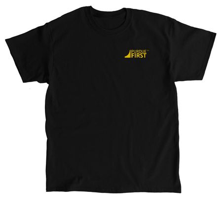 Purdue FIRST Corner Logo, a Black Classic Unisex Tee