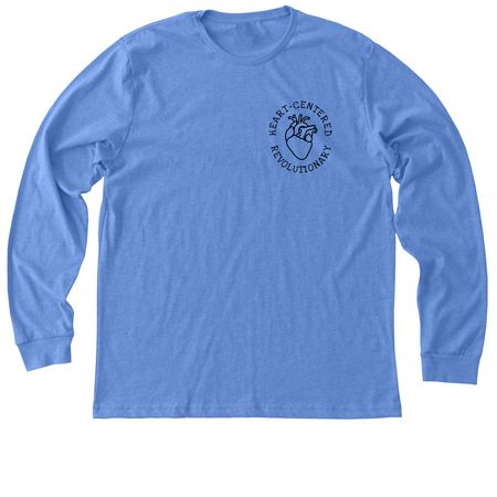Heart-Centered Revolutionary, a Heather Columbia Blue Premium Long Sleeve Tee