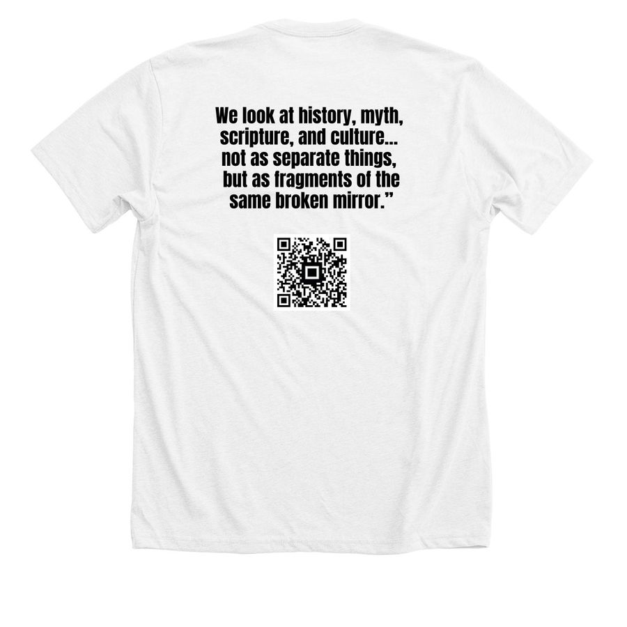 Prometheus Lens New Logo, a Solid White Blend Premium Unisex Tee (back-view)