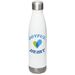 Joyful Water Bottle, a White Stainless Steel Water Bottle