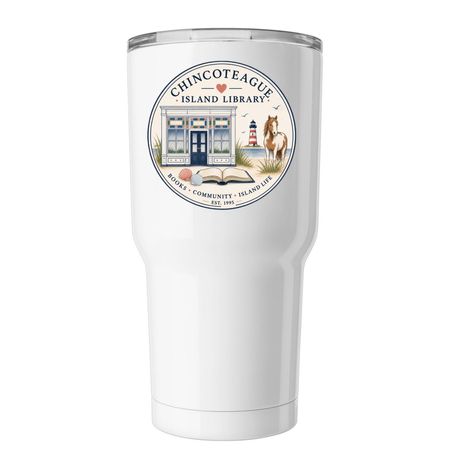 Chincoteague Island Library, a White Insulated Tumbler