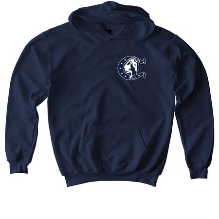 Irvine Colts, a Navy Softstyle Youth Pullover Hoodie