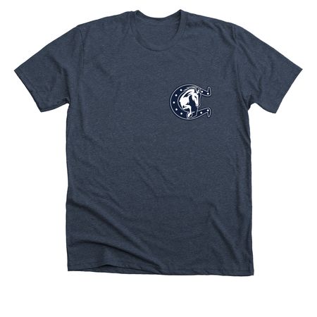 Irvine Colts, a Heather Midnight Navy Premium Unisex Tee