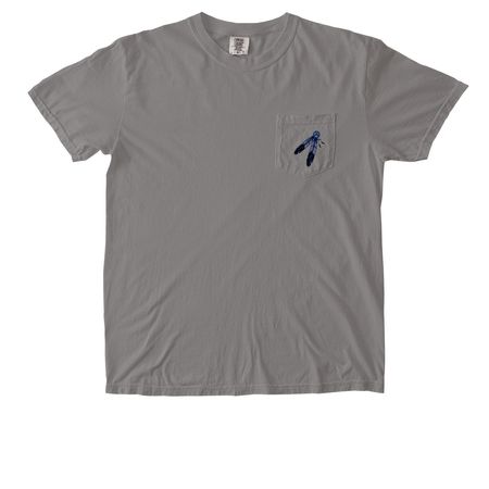 Band Grandparent Spirit, a Grey Comfort Colors Pocket Tee (back-view)