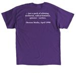 Spinster Tartlets(Purple)-Short & Long Sleeve, a Purple Classic Unisex Tee (back-view)