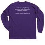 Spinster Tartlets(Purple)-Short & Long Sleeve, a Purple Classic Long Sleeve Tee (back-view)