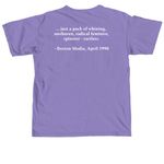 Spinster Tartlets(Purple)-Short & Long Sleeve, a Violet Comfort Colors Unisex Tee (back-view)