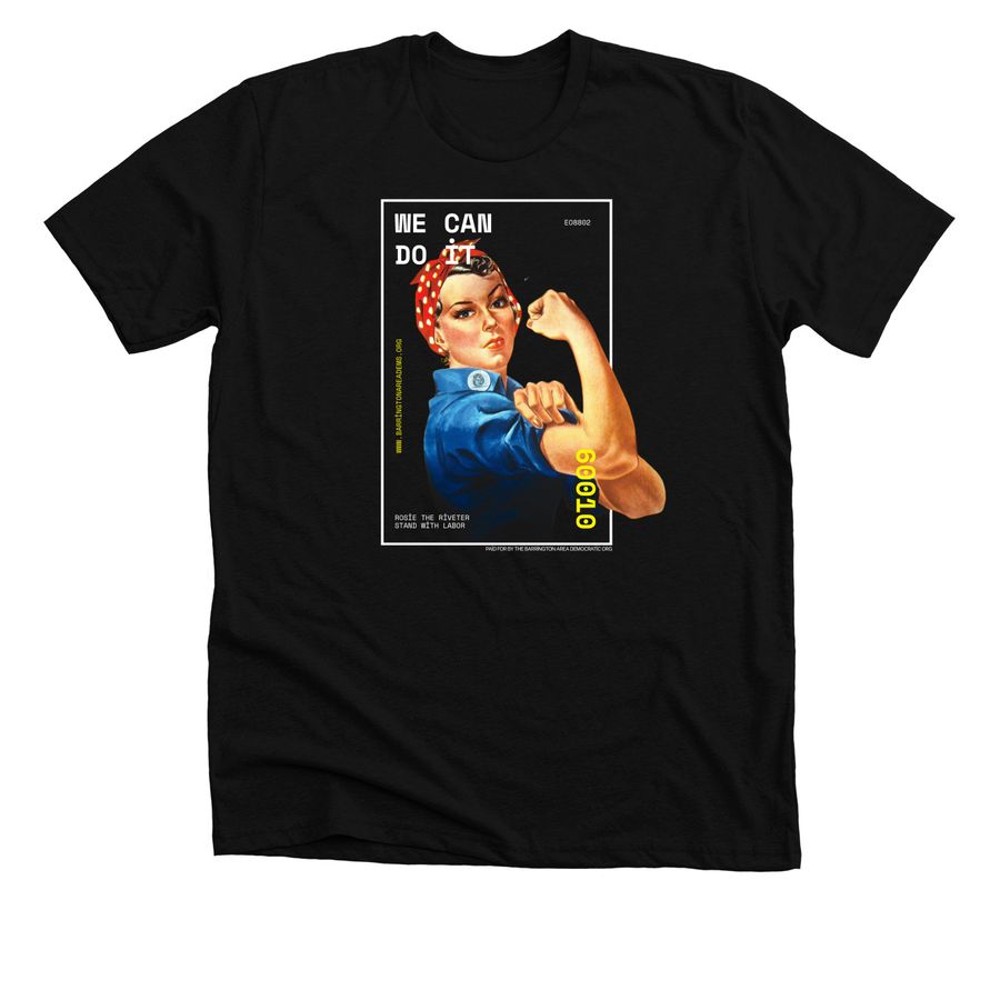 Rosie the Riveter Shirt, a Solid Black Blend Premium Unisex Tee