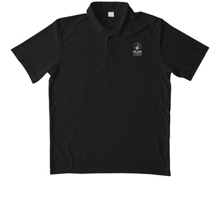 Pillar Jax Polos, a Black Unisex Performance Polo