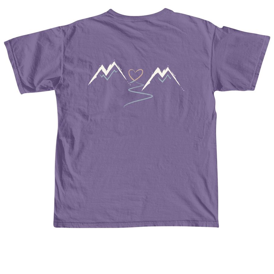 Choose Hope/Joy, a Grape Comfort Colors Unisex Tee (back-view)