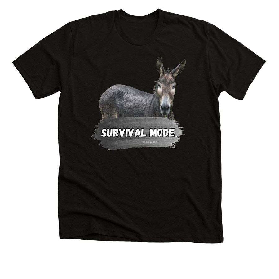 Survival Mode - Signature Graphic&nbsp;, a Black Heather Premium Unisex Tee