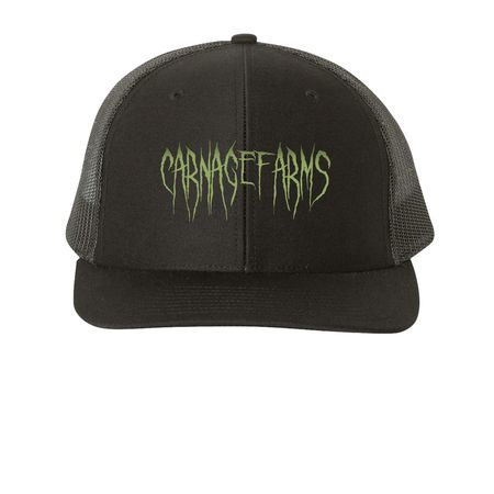CarnageHat, a Black Printed Snapback Trucker Cap