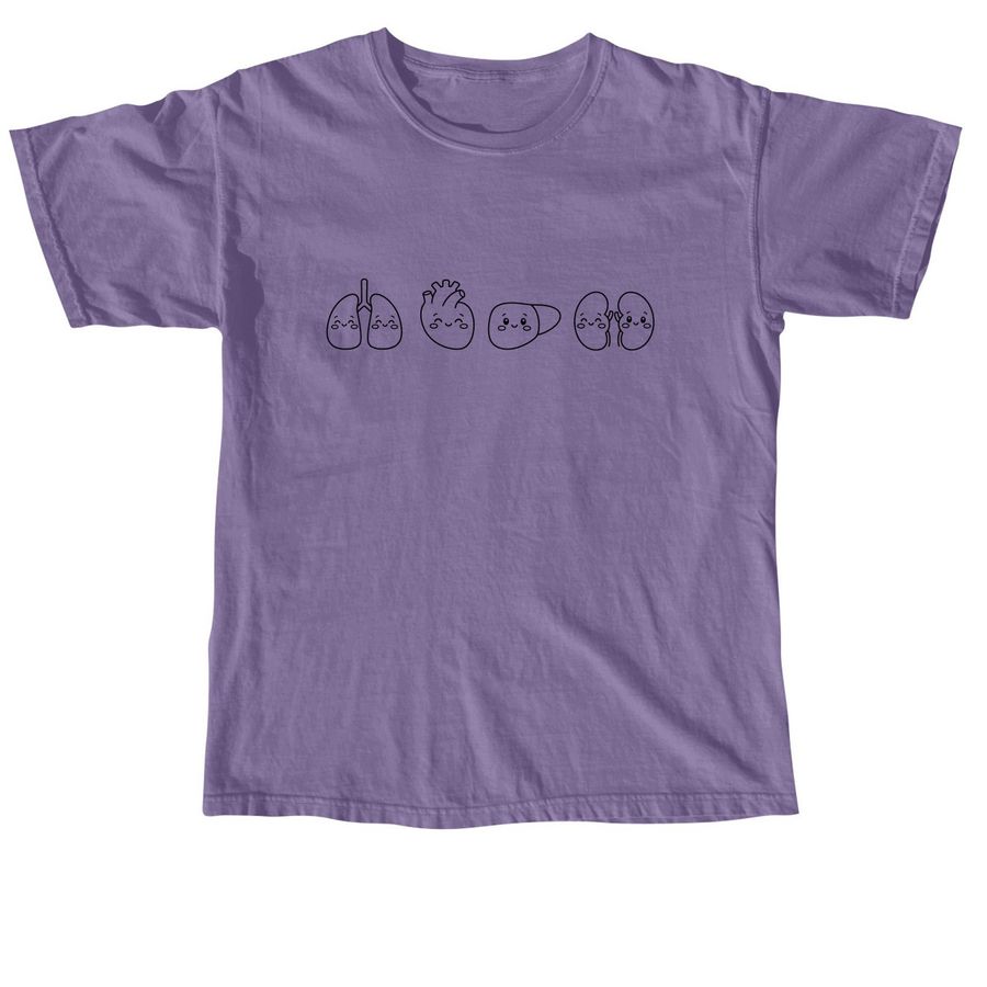 Cartoon Organs, a Grape Comfort Colors Unisex Tee