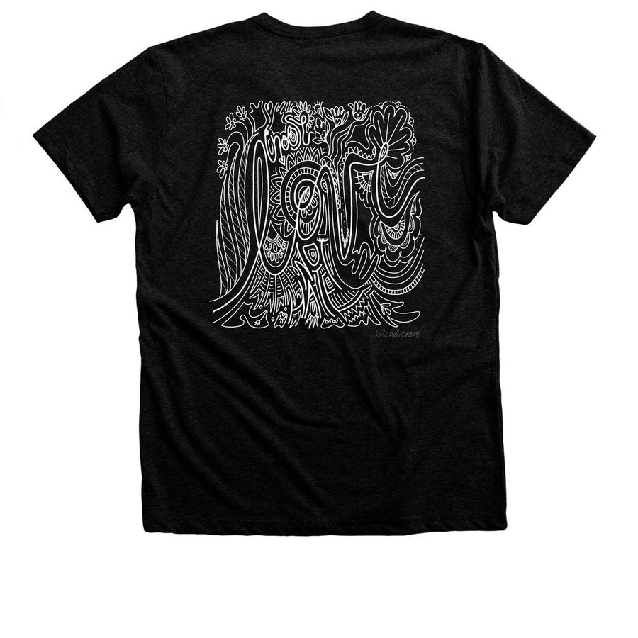 Choose Love Not Hate, a Black Heather Premium Unisex Tee