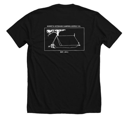 SONNYS OUTDOOR CAMPING SUPPLY CO, a Solid Black Blend Premium Unisex Tee