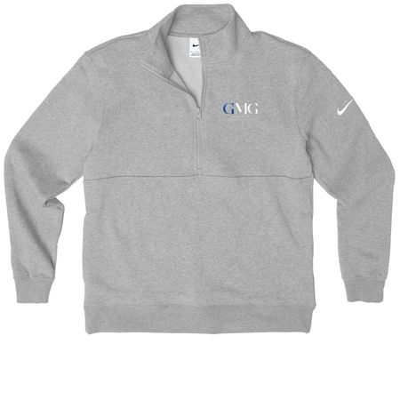 GMGSE GEAR UP, a Dark Grey Heather Nike Club Fleece Half Zip Pullover