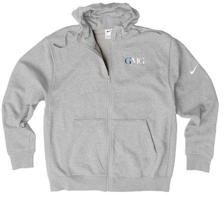 GMGSE GEAR UP, a Dark Grey Heather Nike Club Fleece Zip Up Hoodie